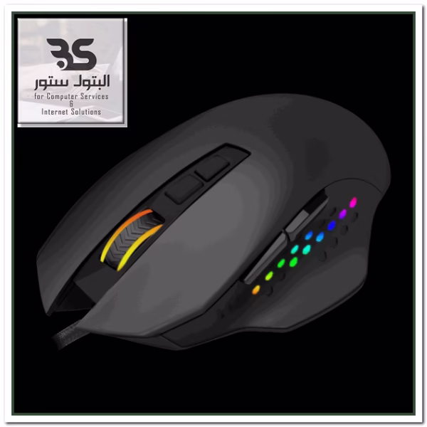 ماوس جيمينج T-DAGGER T-TGM302 بتصميم أنيق مع إضاءة RGB، مثالي لعشاق الألعاب لتحقيق تجربة لعب ممتعة ومثيرة. البتول ستور