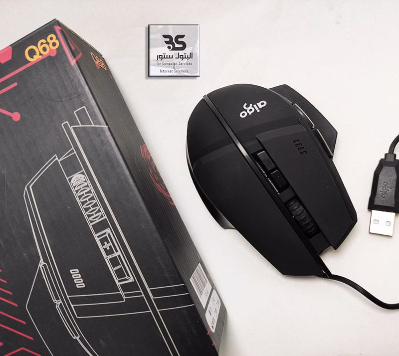 mouse aigo 2 ماوس ألعاب aigo Q68 USB بتصميم أنيق مع عبوة مميزة، مثالي لعشاق الألعاب للحصول على تجربة لعب رائعة وسلسة. البتول ستور