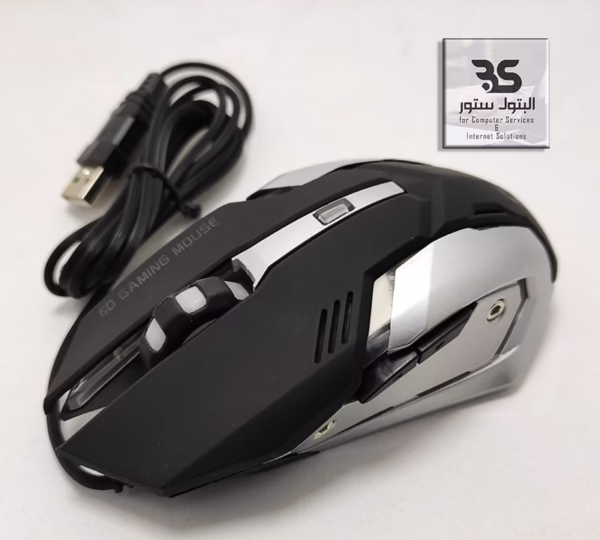 ماوس ألعاب USB RGB M901 بتصميم أنيق وعصري، مثالي لجلسات اللعب الطويلة. استمتع بالراحة والتحكم بكل نقرة. البتول ستور