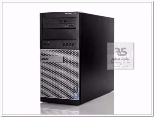 كمبيوتر مكتبي قوي من طراز Case Dell 7020 Tower مع تصميم أنيق ومنافذ USB أمامية لسهولة الوصول والاستخدام. البتول ستور