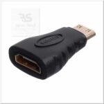 محول Mini HDMI إلى HDMI باللون الأسود، مثالي لتحويل إشارات الفيديو. مناسب لربط الأجهزة الصغيرة بالشاشات الكبيرة بسهولة وراحة. البتول ستور