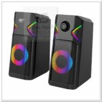 مكبر صوت USB كيسونلي T-002 بأضواء LED ملونة، مثالي لأجواء الموسيقى المرحة وتجربة صوتية رائعة في المنزل أو المكتب. البتول ستور