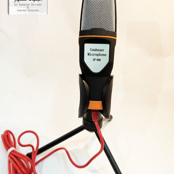 Condenser Microphone Sf-666 black with three arms stand