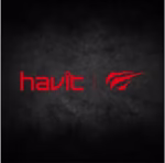 شعار Havit GameNote باللون الأحمر الأنيق على خلفية داكنة، شعار رائع لمحبّي الألعاب، يلهمك عند كل استخدام لمنتجات HV-H2239D RED LED. البتول ستور