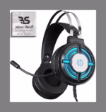 سماعة جيمنج HP H120 مذهلة بتصميم أنيق وأضواء زرقاء. مثالية لتجربة لعب غامرة مع صوت واضح وميكروفون مميز. البتول ستور