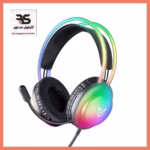 سماعة ألعاب مع إضاءة LED ملونة، تصميم مريح وميكروفون مرن، مثالية لجلسات اللعب الطويلة وتجربة صوتية غامرة. البتول ستور