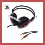 سماعة رأس أنيقة مع ميكروفون وجودة صوت مميزة، مزودة بمقبسين لتجربة صوتية رائعة للألعاب أو المكالمات عبر الكمبيوتر. البتول ستور