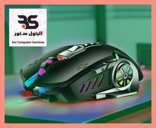 فأرة جيمنج JEDEL GM880 مع إضاءة LED ومفاتيح مريحة للألعاب. مثالية لتجربة لعب سلسة وممتعة. البتول ستور